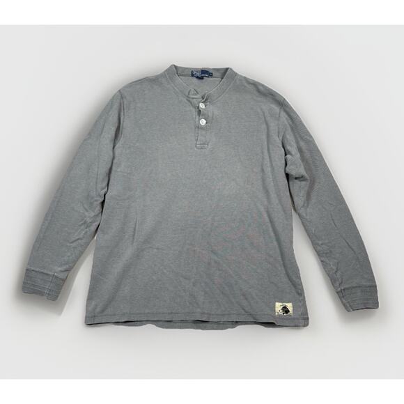 Polo by Ralph Lauren Other - VTG Polo Ralph Lauren Sportsman Henley Long Sleeve Shirt Men's Size XL Gray 90s